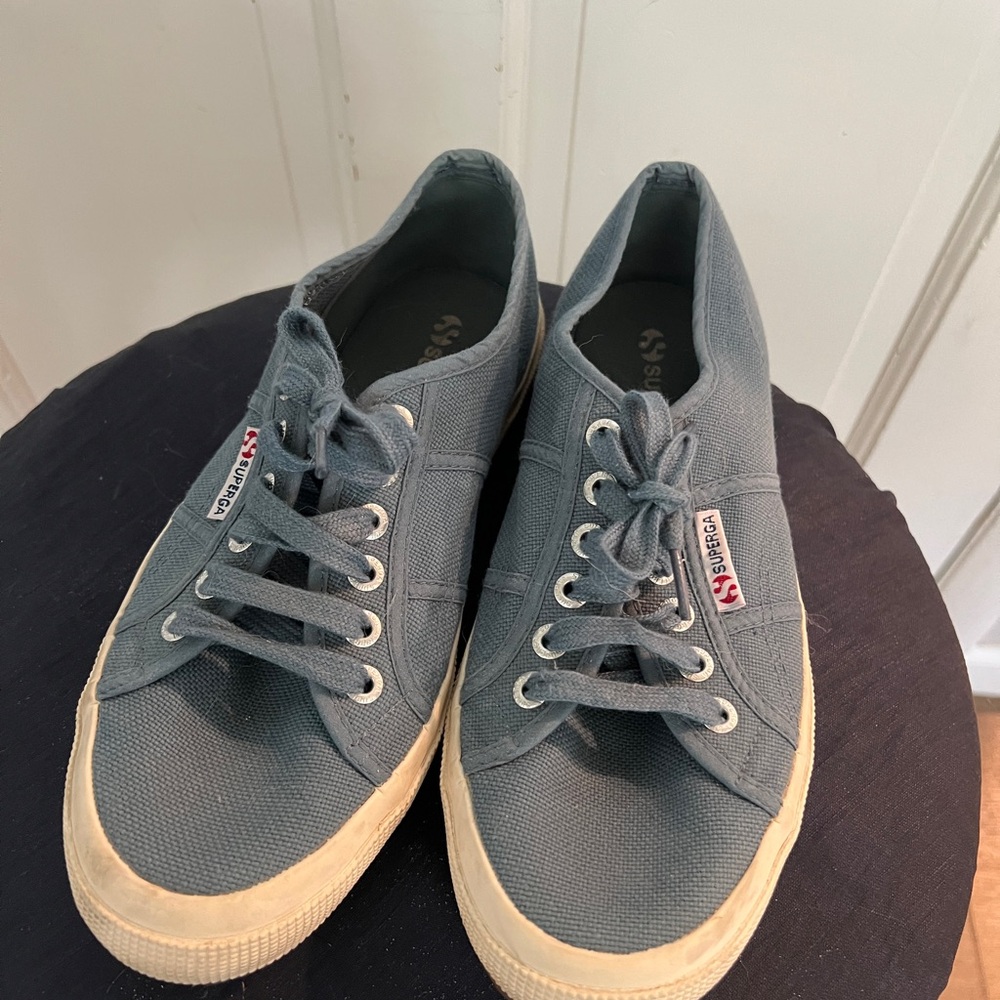 Superga Men's Blue Canvas Sneakers
